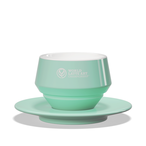 1 x Maniko Milk Cup with Saucer - WLAC Copenhagen 2024 Official Mug