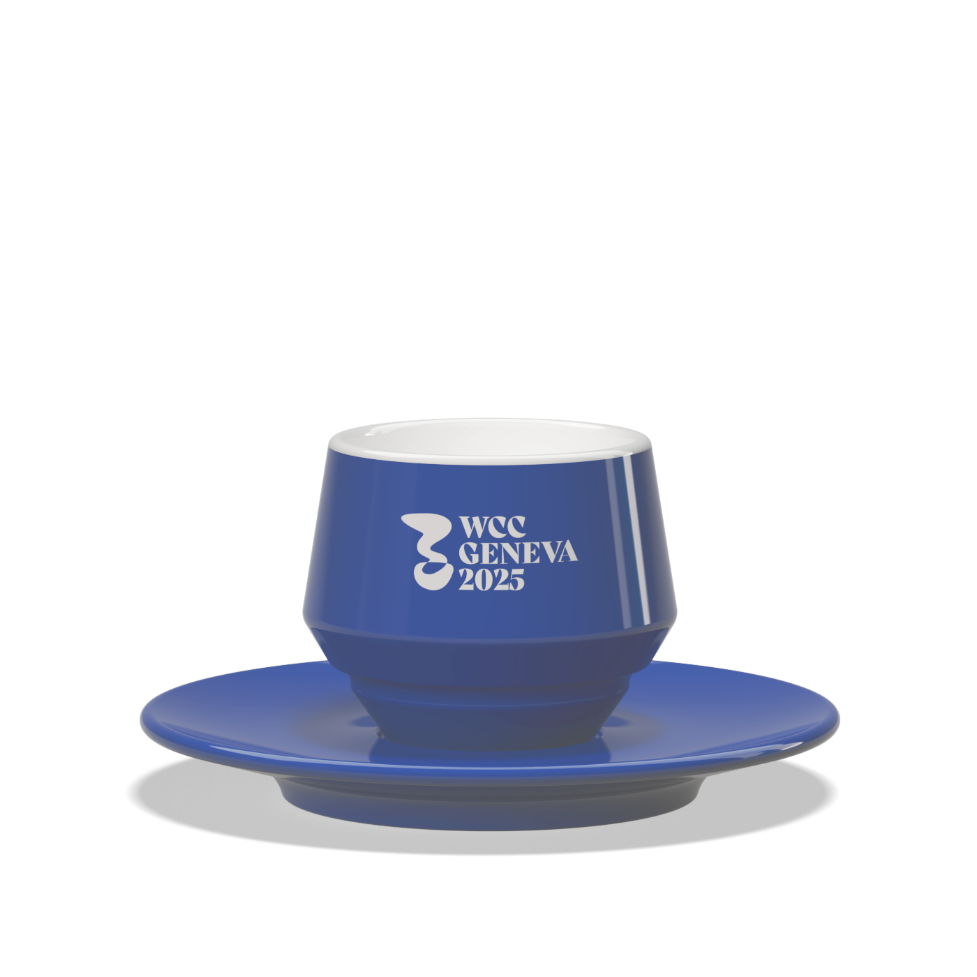 1 x Maniko Double Coffee Cup with Saucer - WLAC Geneve 2025 Official Mug