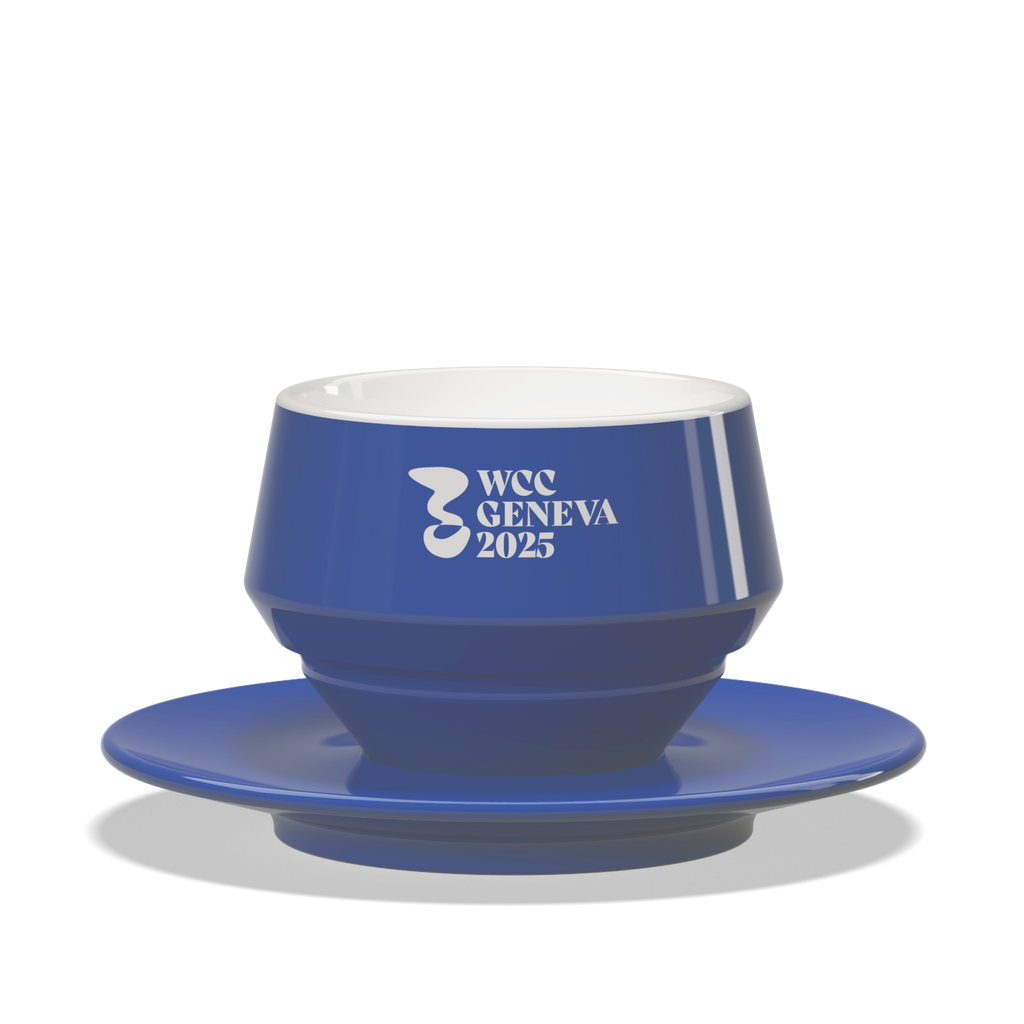 1 x Maniko Milk Cup with Saucer - WLAC Geneve 2025 Official Mug