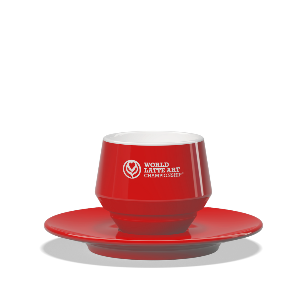 1 x Maniko Double Coffee Cup with Saucer - WLAC San Diego 2026 Official Mug