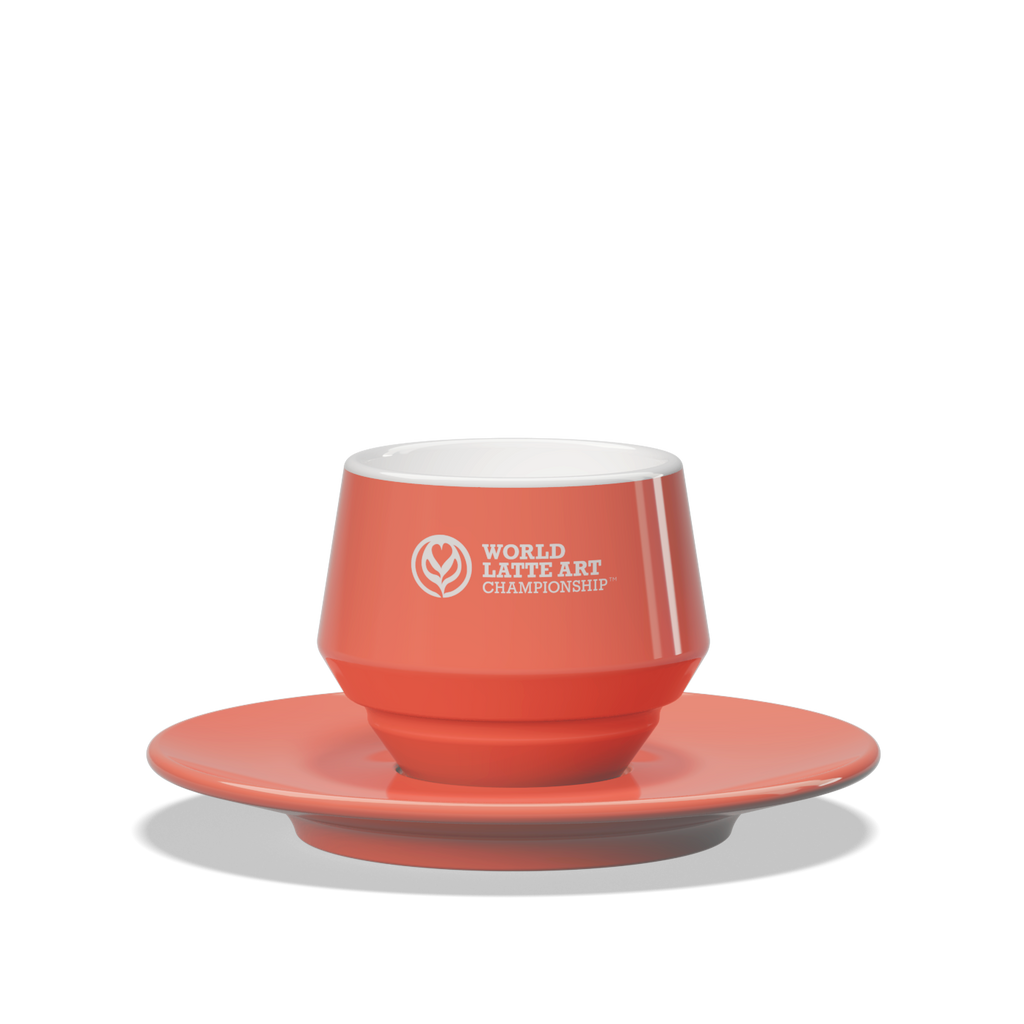 1 x Maniko Double Coffee Cup with Saucer - WLAC San Diego 2026 Official Mug