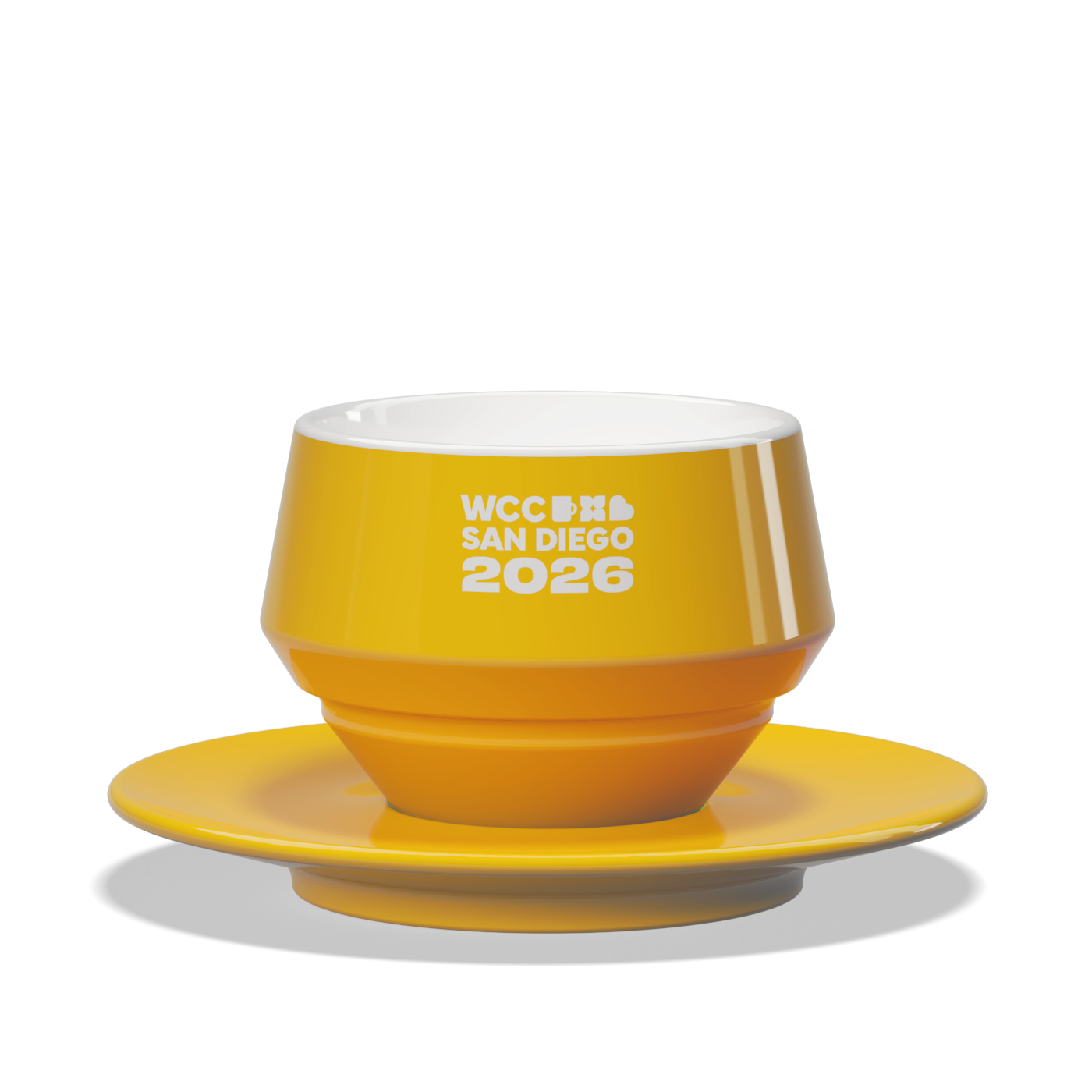 1 x Maniko milk cup with saucer - WLAC San Diego 2026 Official Mug