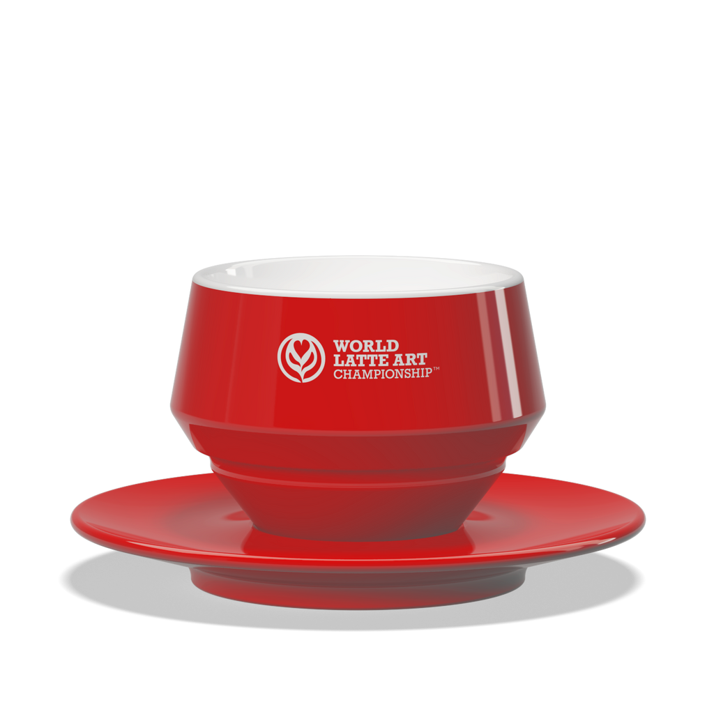 1 x Maniko milk cup with saucer - WLAC San Diego 2026 Official Mug