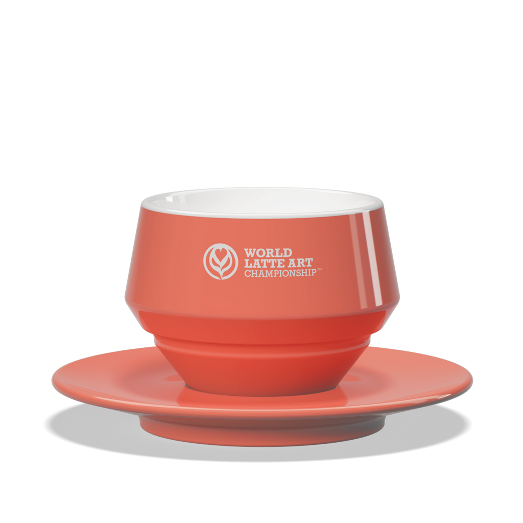 1 x Maniko milk cup with saucer - WLAC San Diego 2026 Official Mug