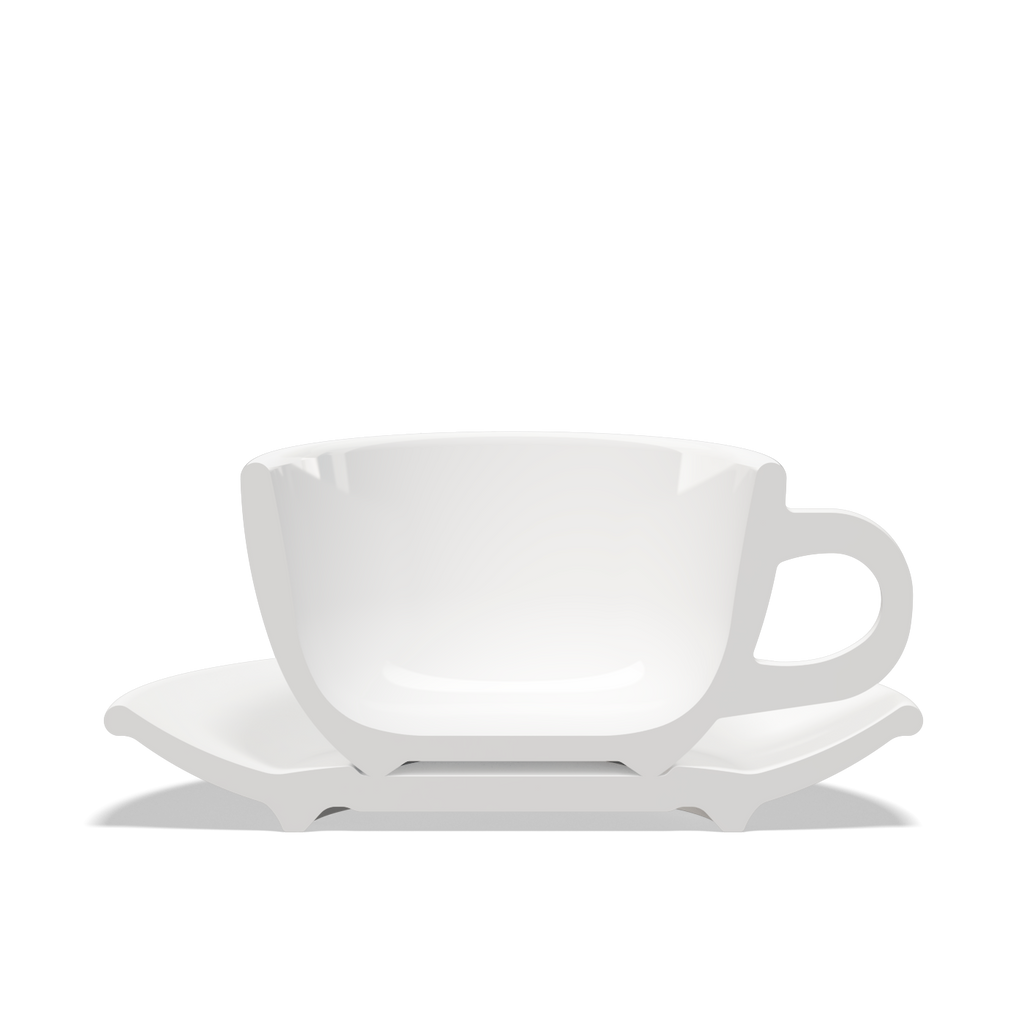 1 x Tulipano Milk Cup 300cc with Saucer